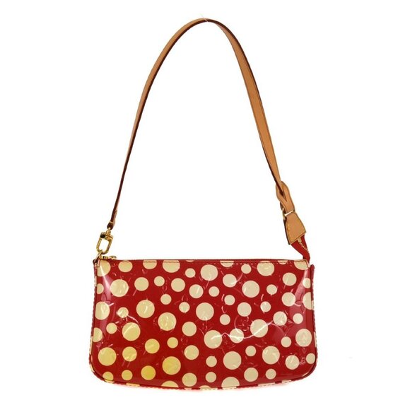 Louis Vuitton Red Vernis Dot Infinity Pochette Accessoires M91428 DR2182 NQ00959 - Picture 1 of 6